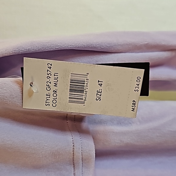 2/$20 Girls First 4T Velour Hoodie Pant Set - Picture 7 of 11